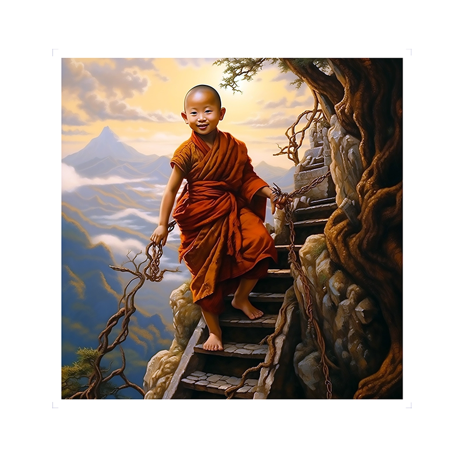 Ascending small monk