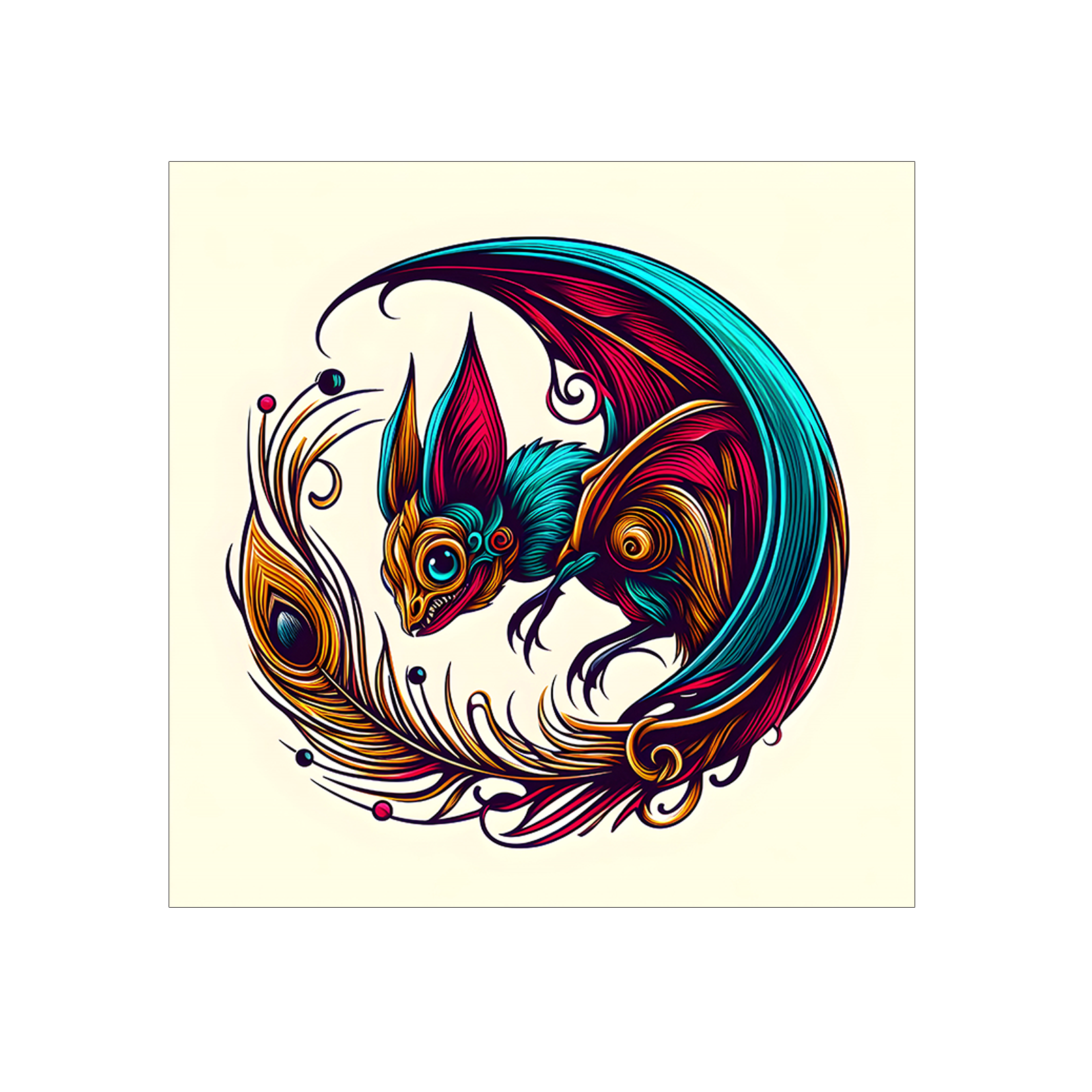 Bat-peacock