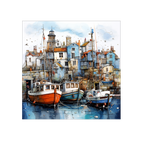 Boats docked in harbour
