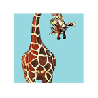 Giraffe looks down