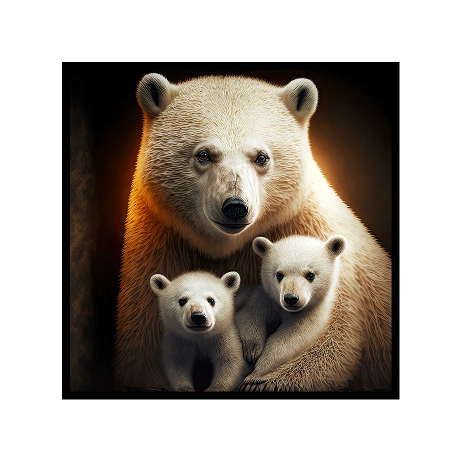 Icebear with two cubs
