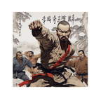 Japanese fighter with red belt