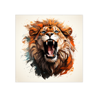 Lion roaring