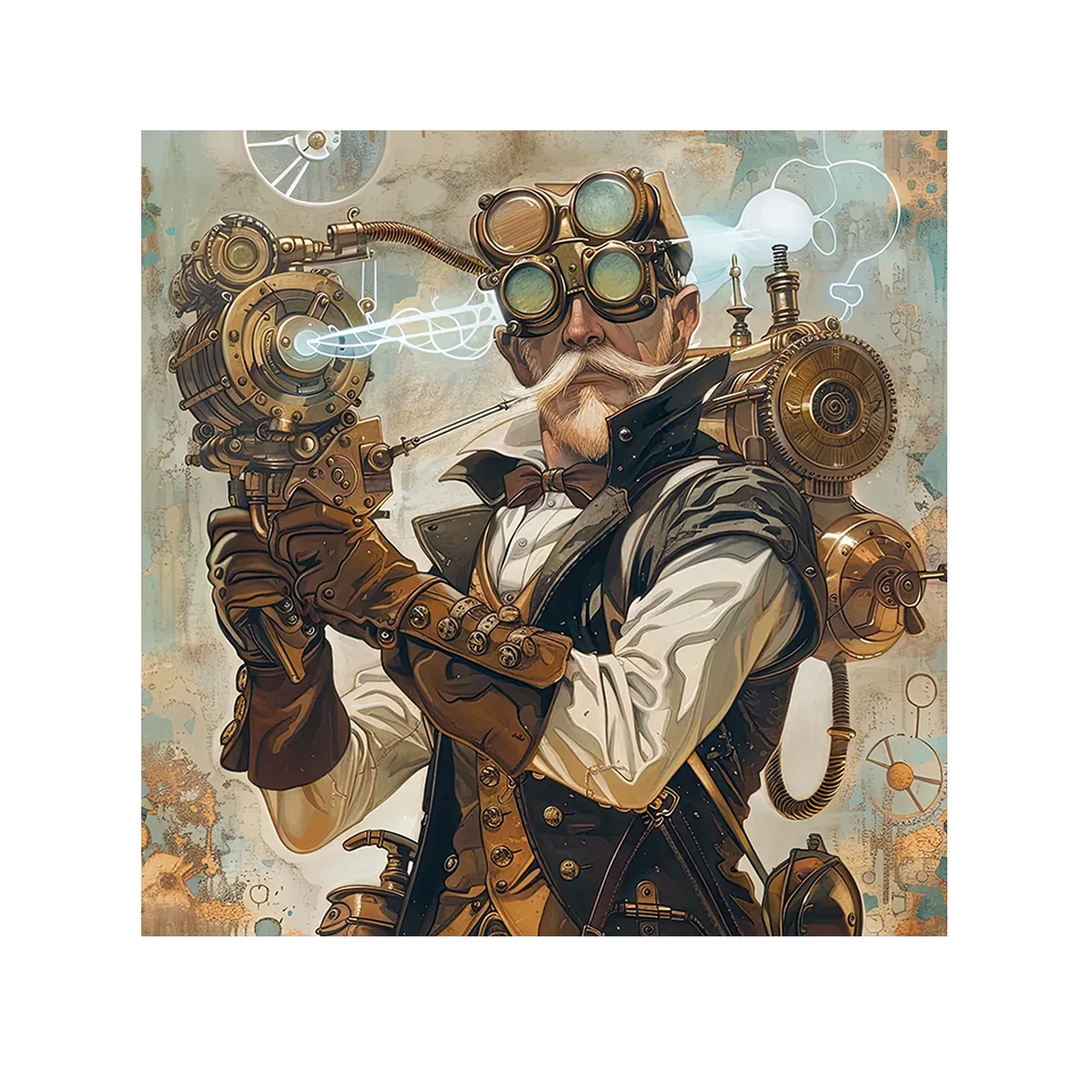 Man holding machine gun