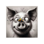 Pig with guest bee