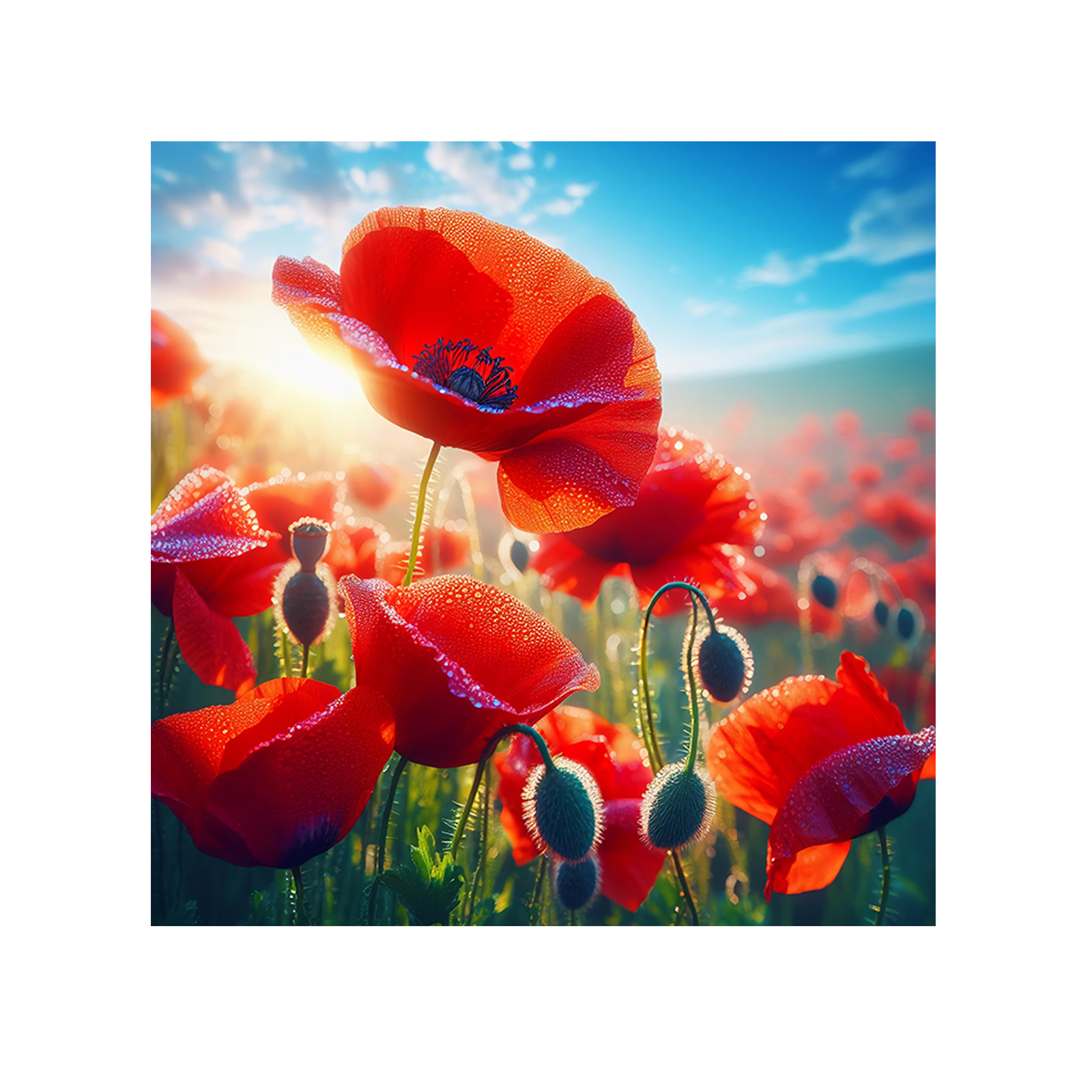 Red poppies