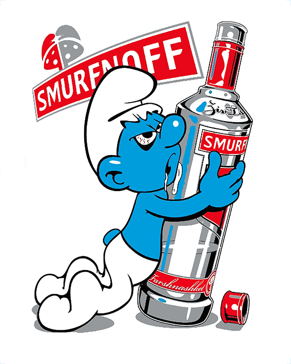 Smurfnoff vodka