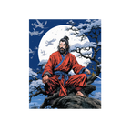 Samurai in blue background