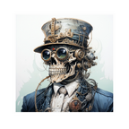 Steampunk skull with tophat