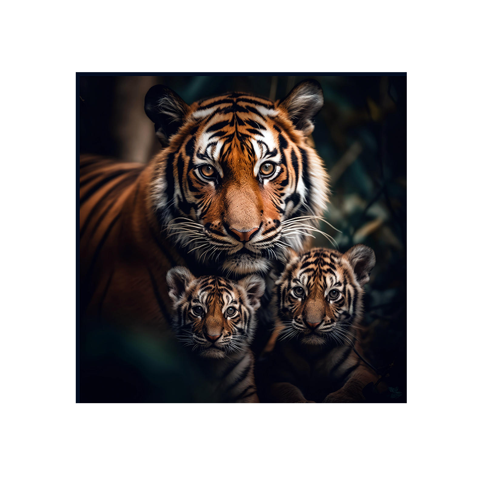 Tiger family close-up