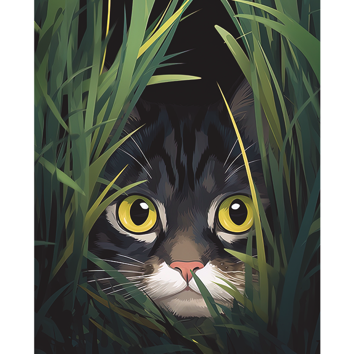 Cat in grass