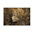 Woman in leaves