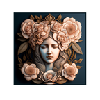 Classic woman with flowers in hair