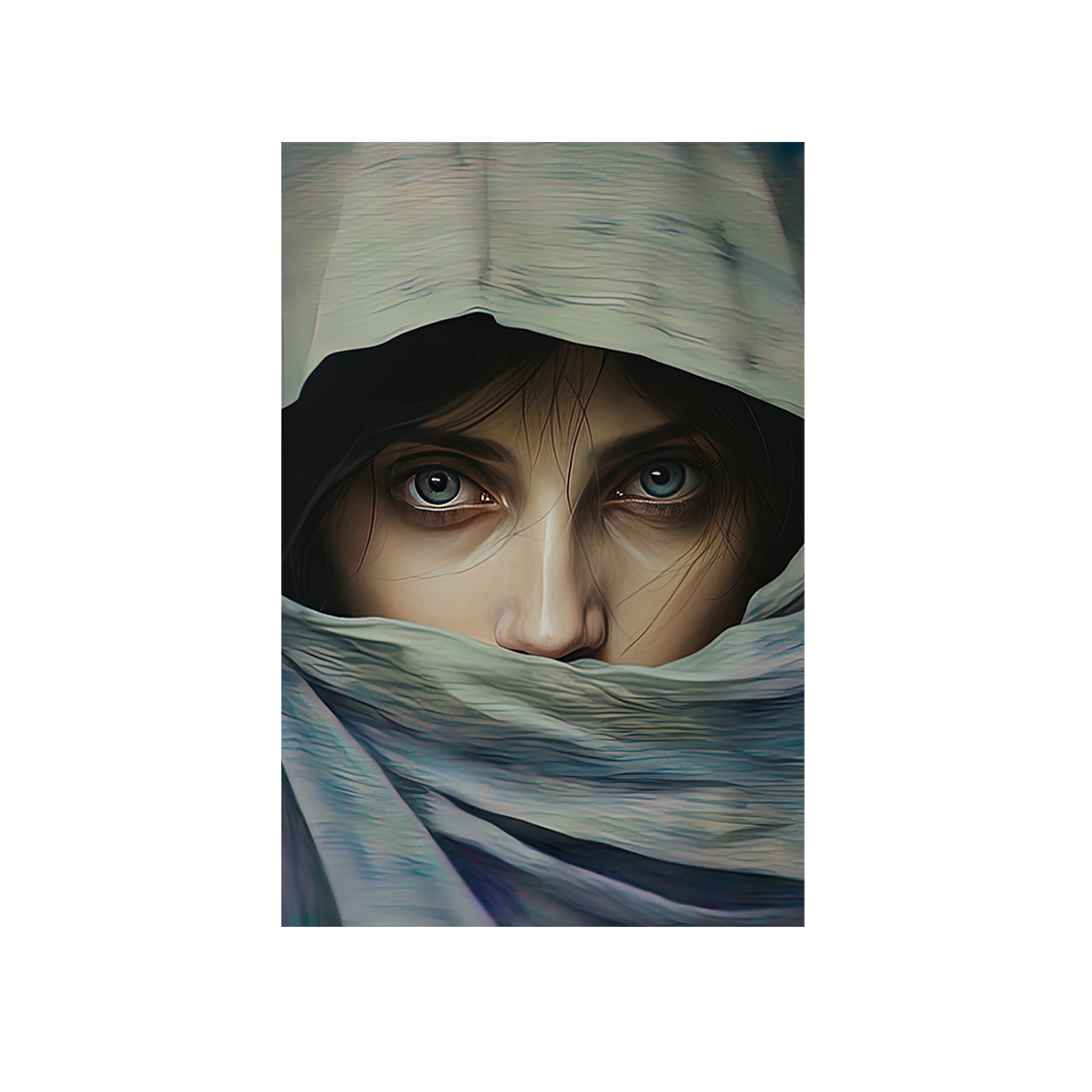 Woman with scarf