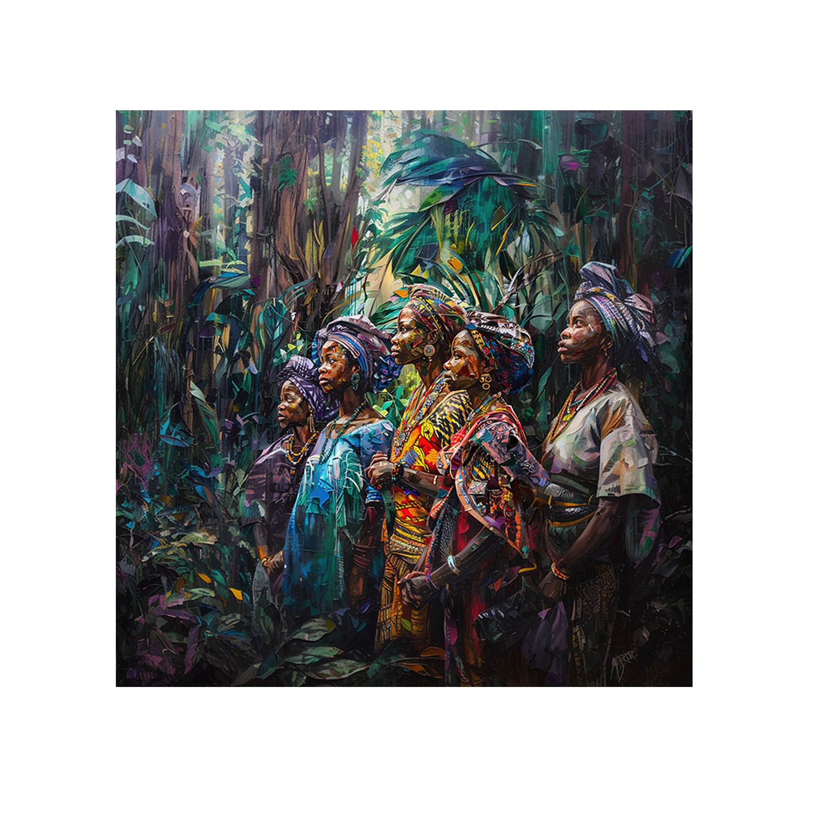 Women in forest