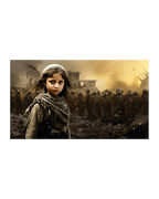 Palestine child in war zone
